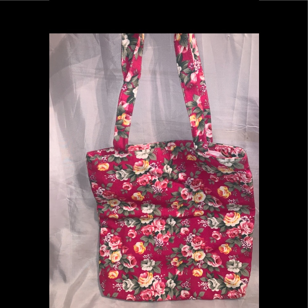 NWOT Fabric Magenta Floral Pink Tote